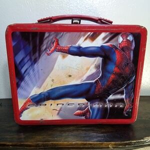 2001 Marvel Metal Spider-Man Lunch Box 🕷️ Vintage Comic Original Movie